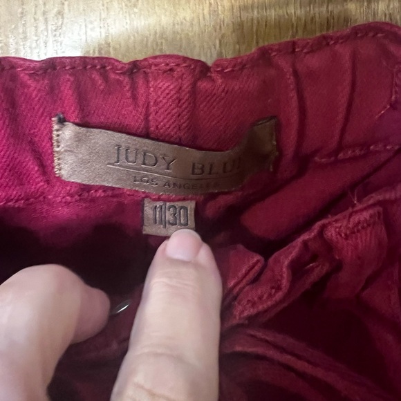 Judy Blue Running Errands High-Rise Denim Joggers - Cabernet - Size 11/30 - Picture 6 of 6